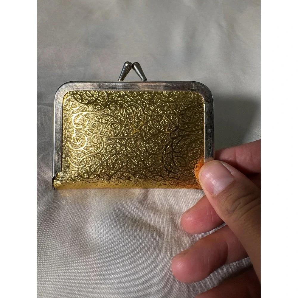 Vintage Small Faux Gold Purse Emergency Sewing Kit for Repairs